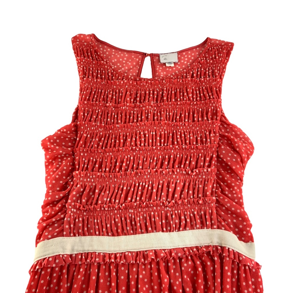 Anthropologie Postmark Orange Polka Dot Dress - Picture 3 of 7
